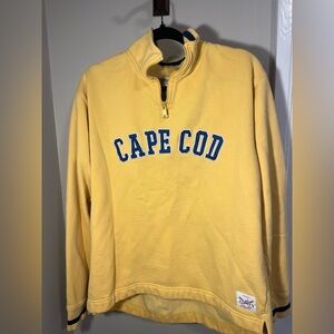 Cape Cod Yellow Zip-Up Sweater: Large